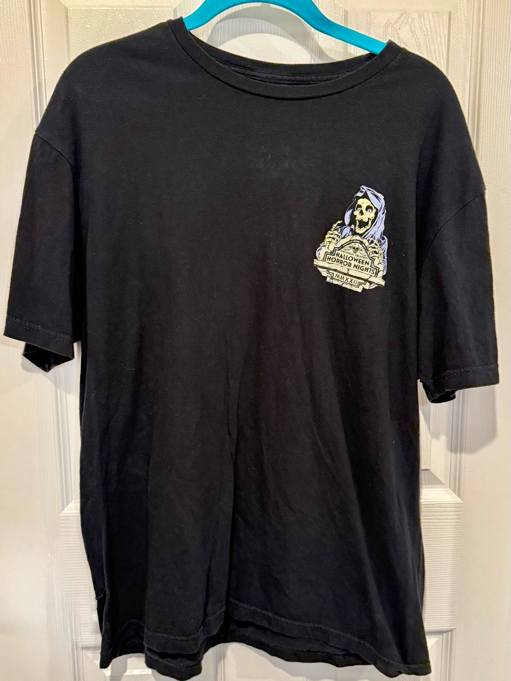 Universal Orlando HHN 2022 Grim Reaper Graphic Tee Black Size L Halloween Horror - Picture 2 of 4